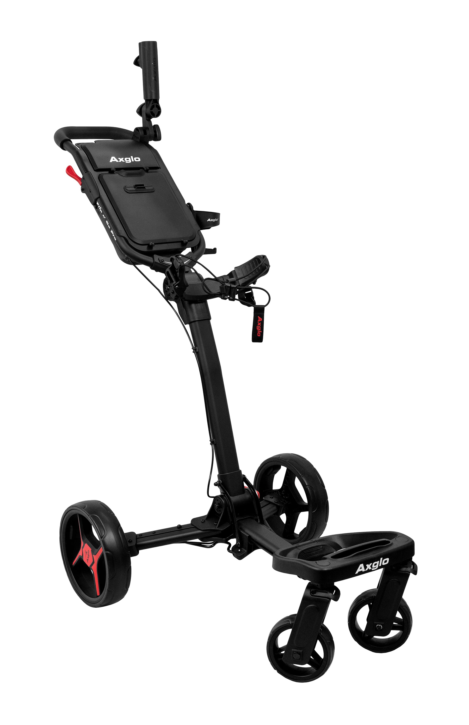 Axglo Flip n' Go Pro Golf Push Cart (black/red)