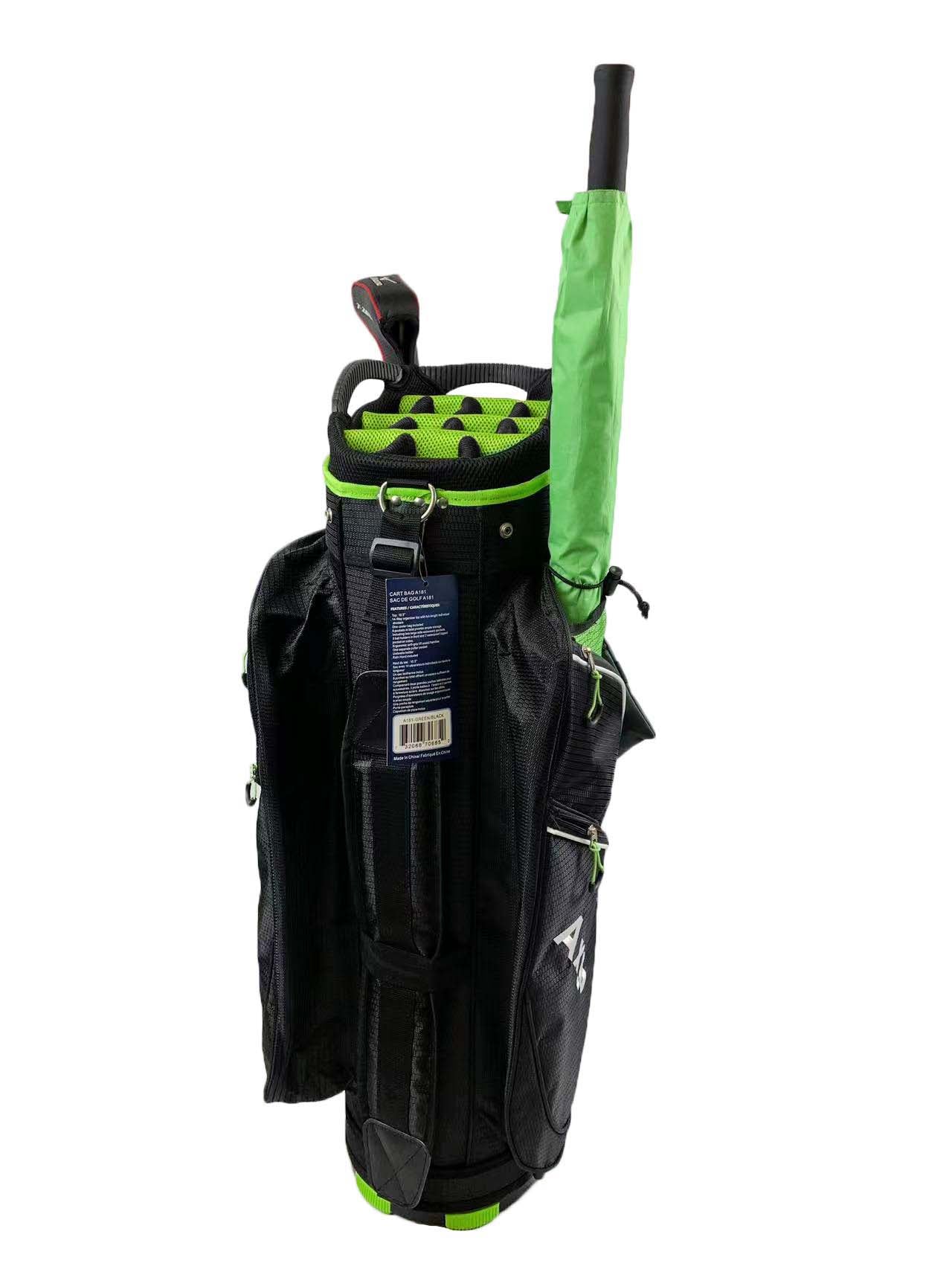 Axglo Golf Cart Bag - Green/Black