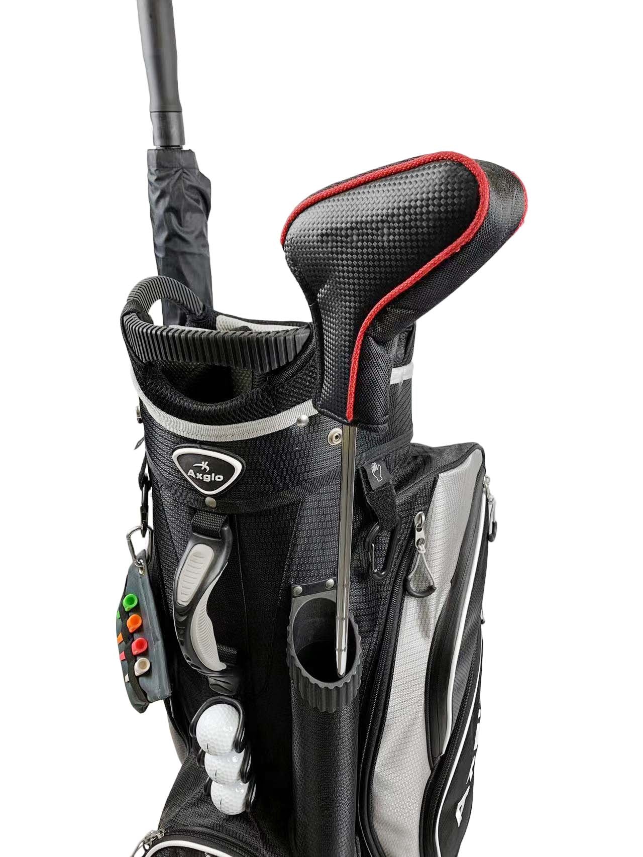 Axglo Golf Cart Bag - Grey/Black - oversized grip