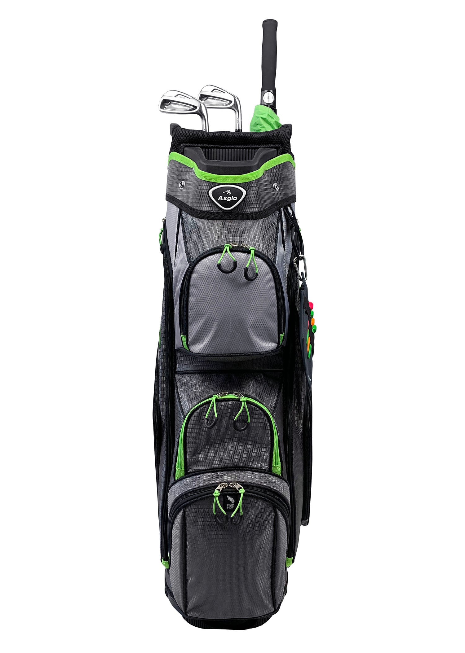 Axglo Golf Cart Bag - Green/Grey