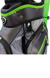 Axglo Golf Cart Bag - Green/Grey with glove holder