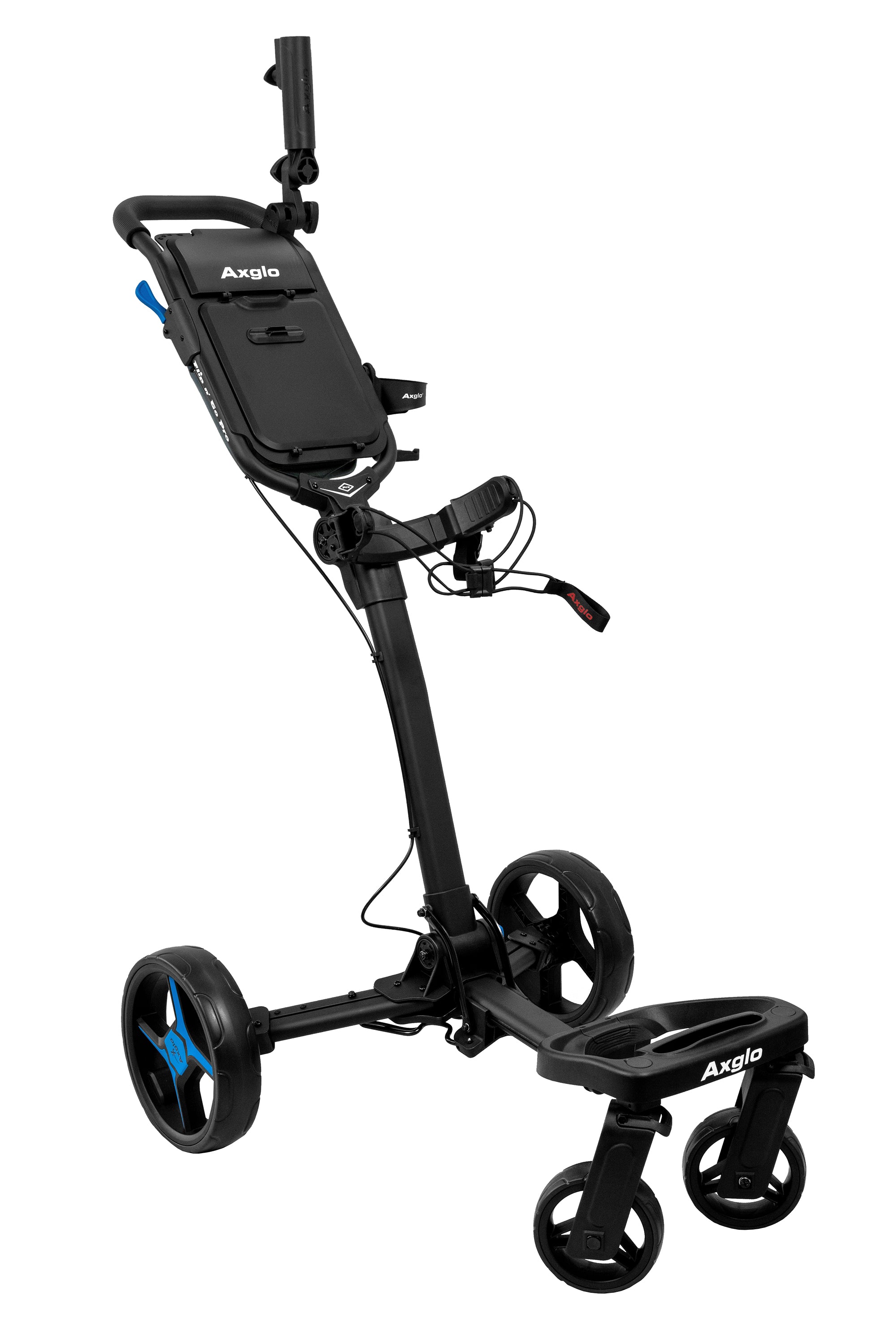 Axglo Flip n' Go Pro Golf Push Cart (black/blue)