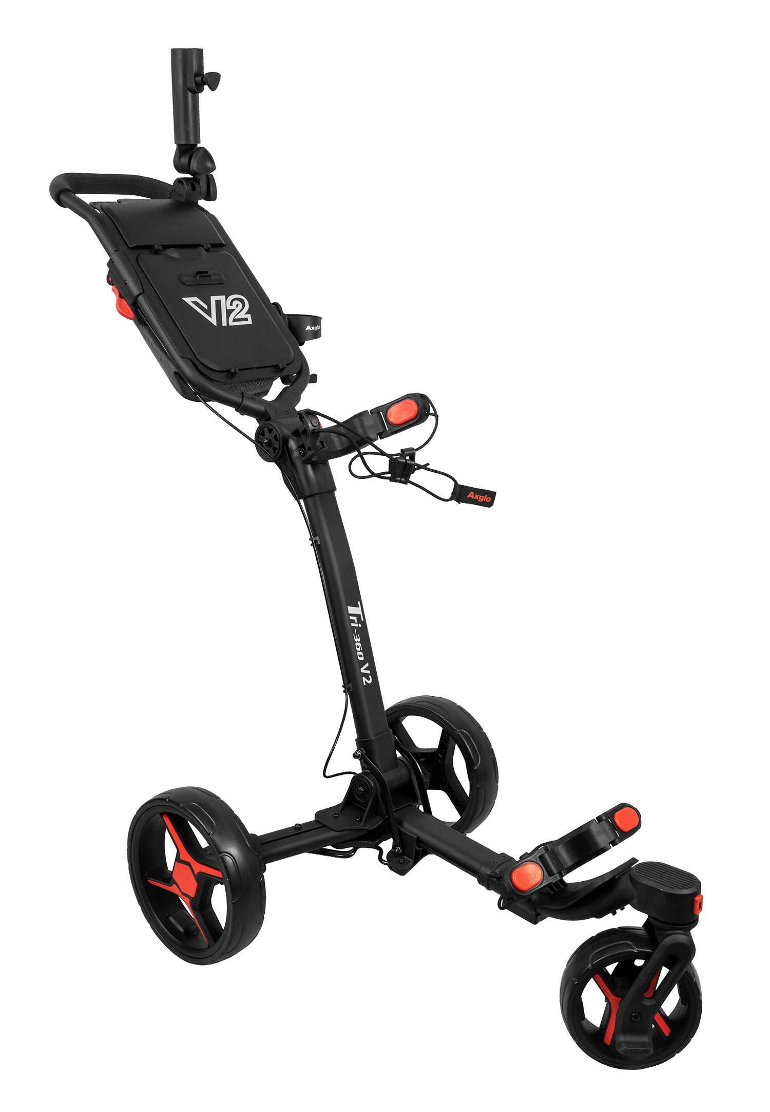 Axglo V2 Golf Push Cart (black/red)
