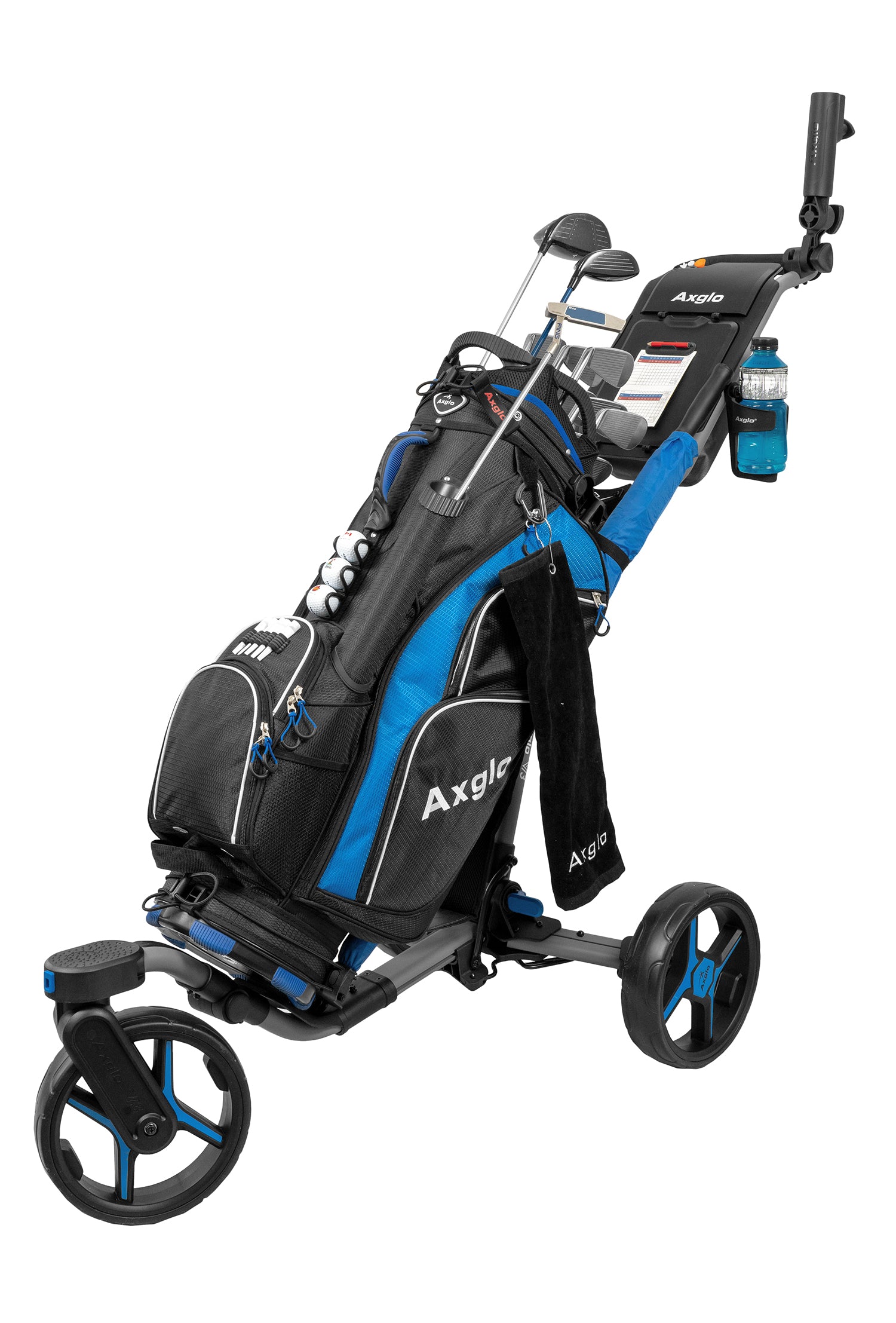 Axglo V3 Golf Push Cart with bag