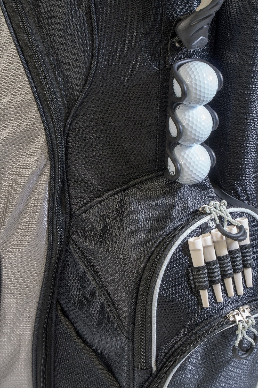 Axglo Golf Cart Bag - Grey/Black - golf ball