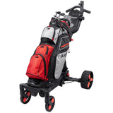  Axglo Black Electric Golf Trolley Push Cart with golf bag